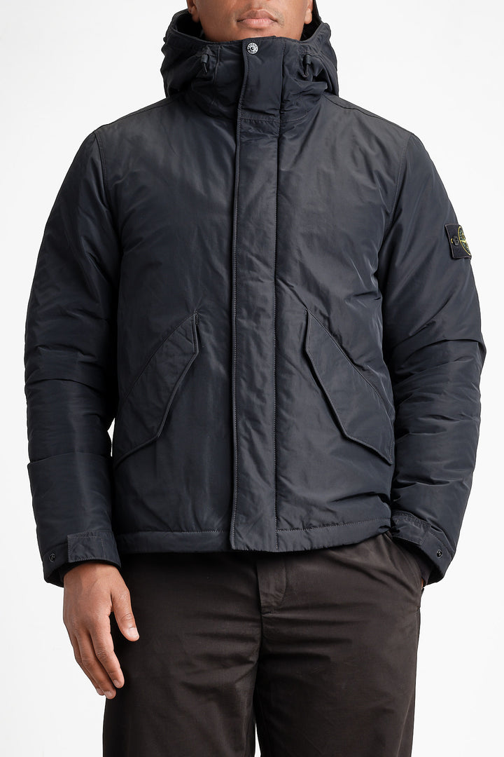 Micro Twill Short Parka Black
