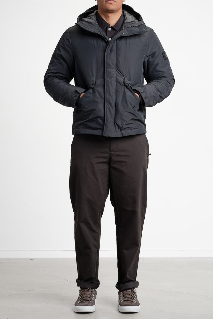 Micro Twill Short Parka Black