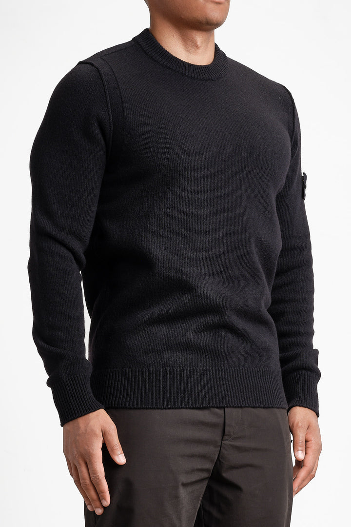 Lambswool Crew Neck Knit Black