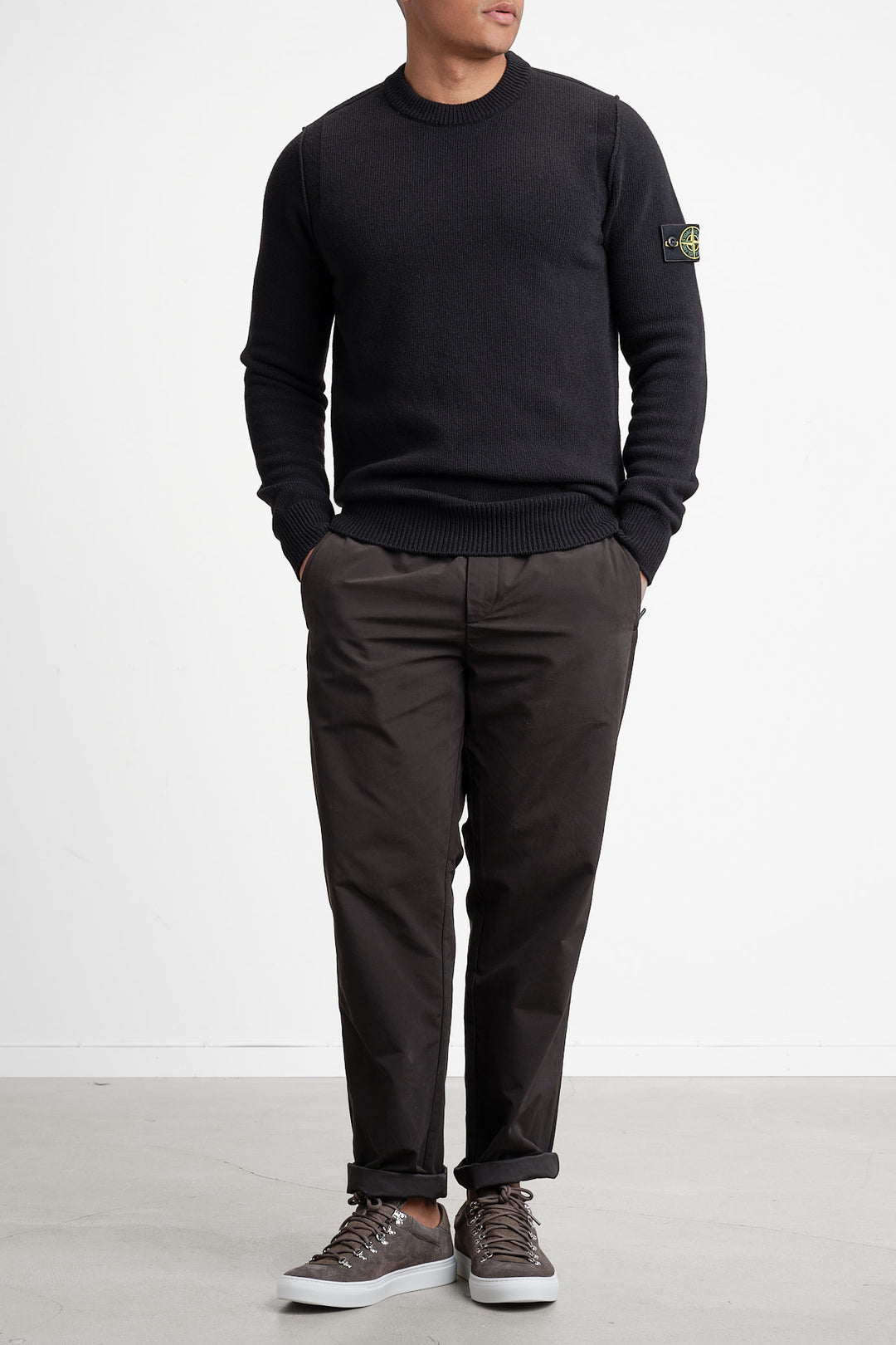 Lambswool Crew Neck Knit Black