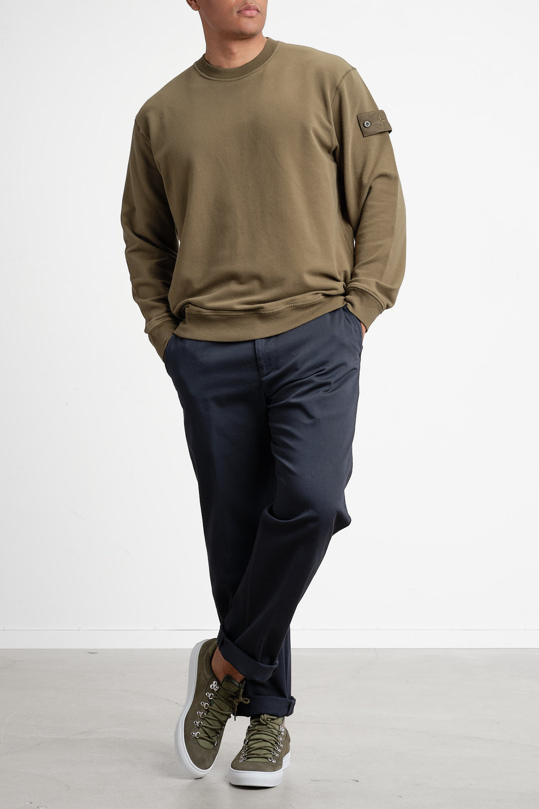 Ghost Piece Fleece Sweatshirt Green