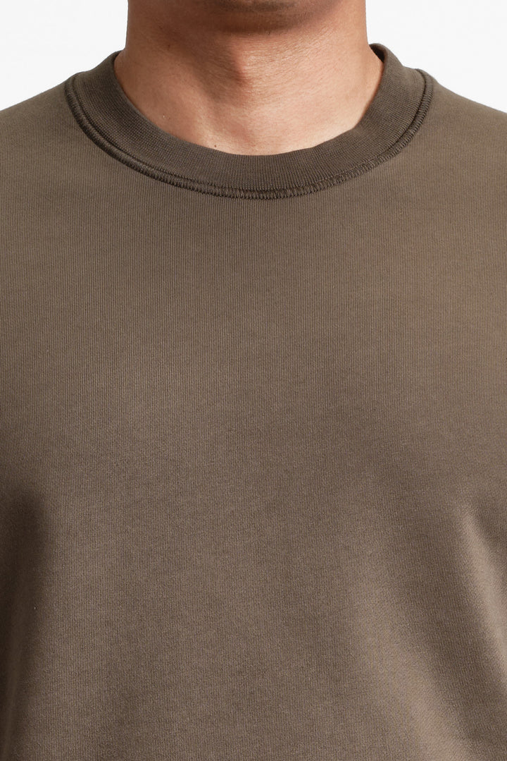 Garment Dyed Fleece Sweatshirt Coal Grey