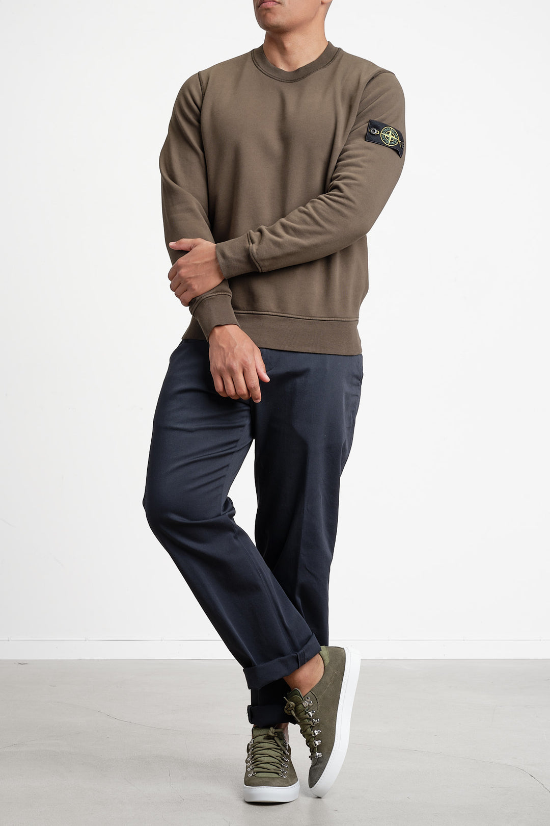 Garment Dyed Fleece Sweatshirt Coal Grey
