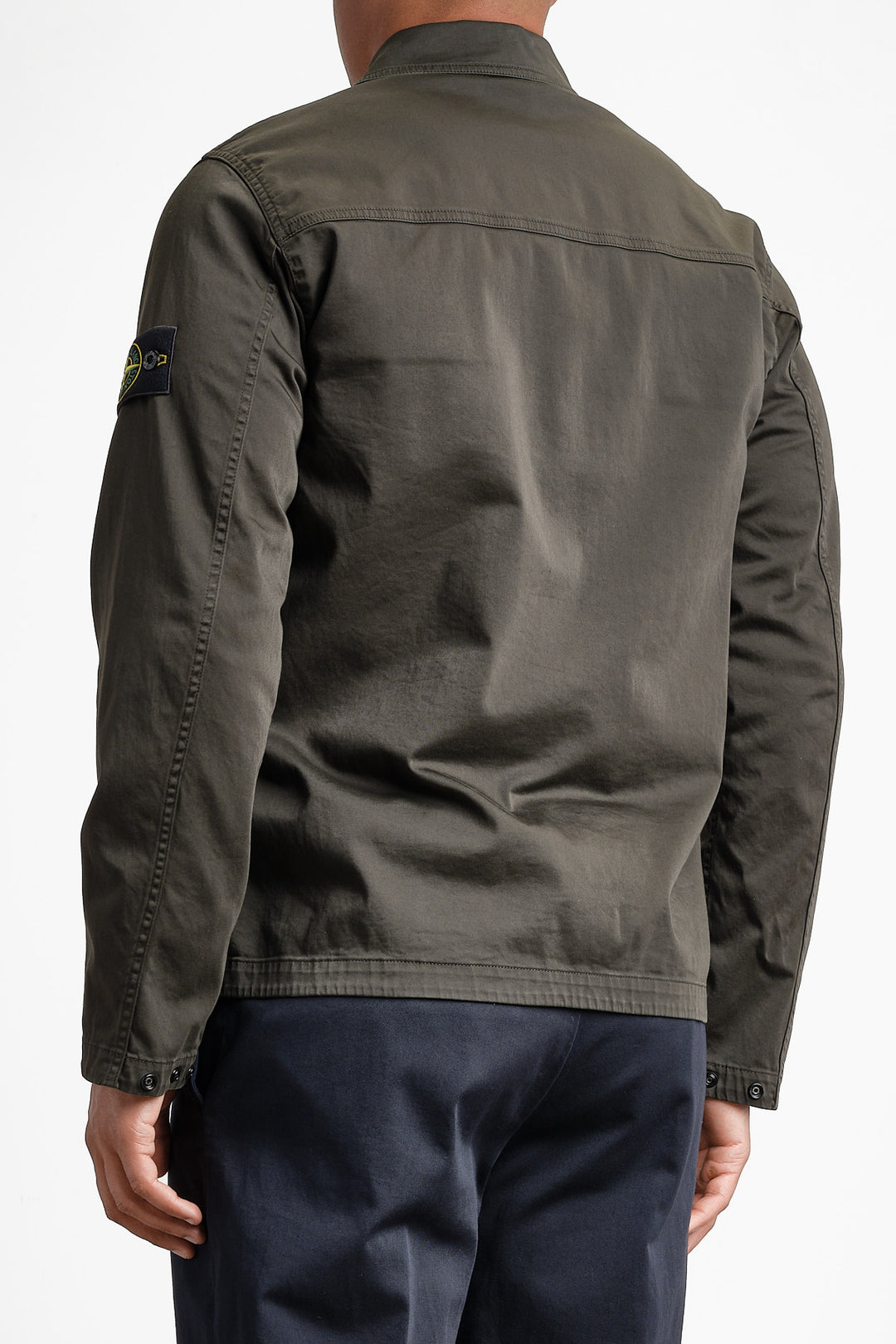 Cotton Satin Overshirt Coal Grey