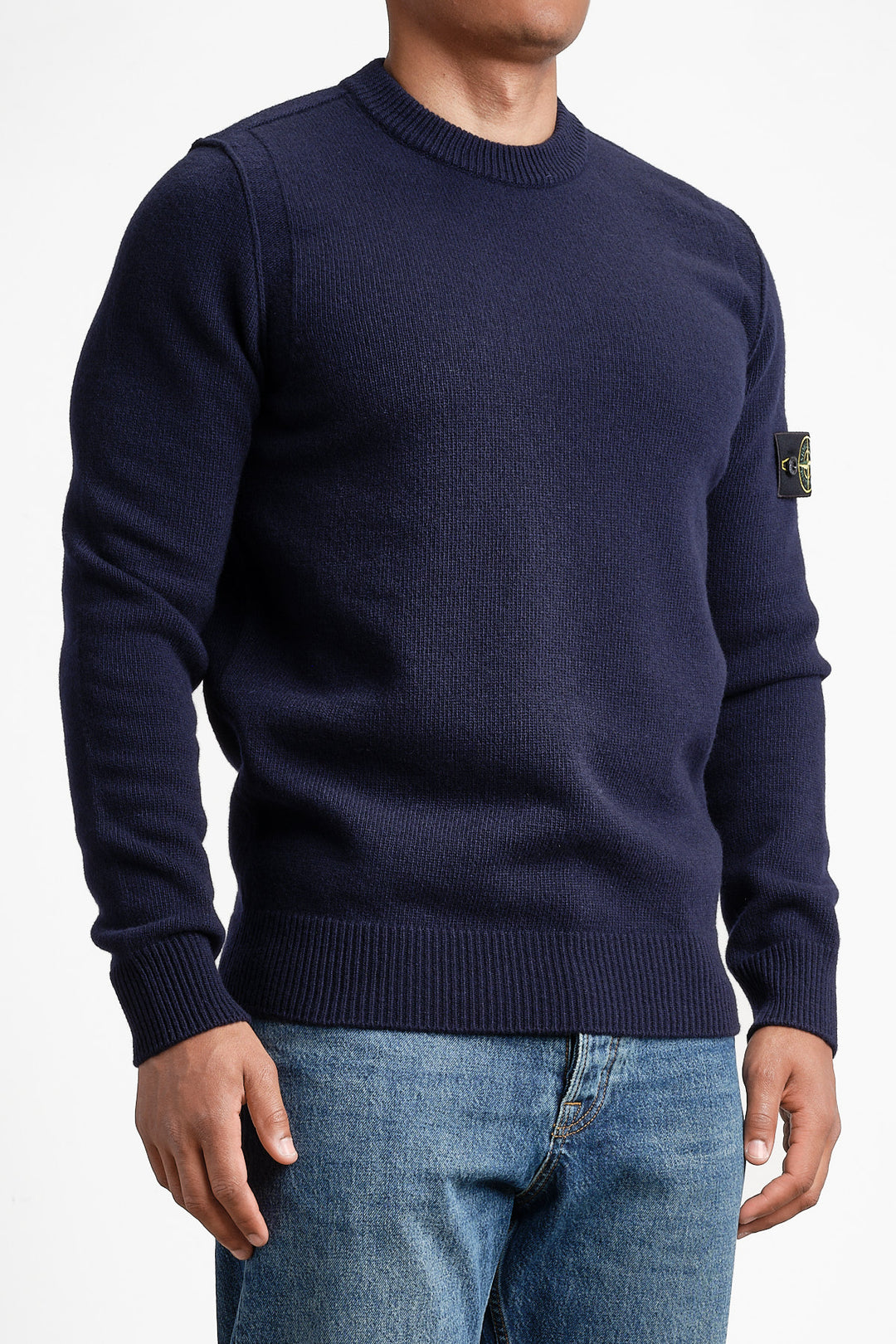 Lambswool Crew Neck Knit Navy Blue
