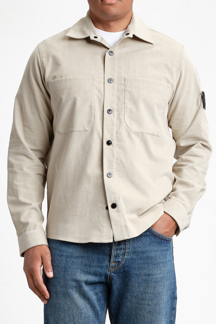 Cotton Micro Corduroy Overshirt SAND