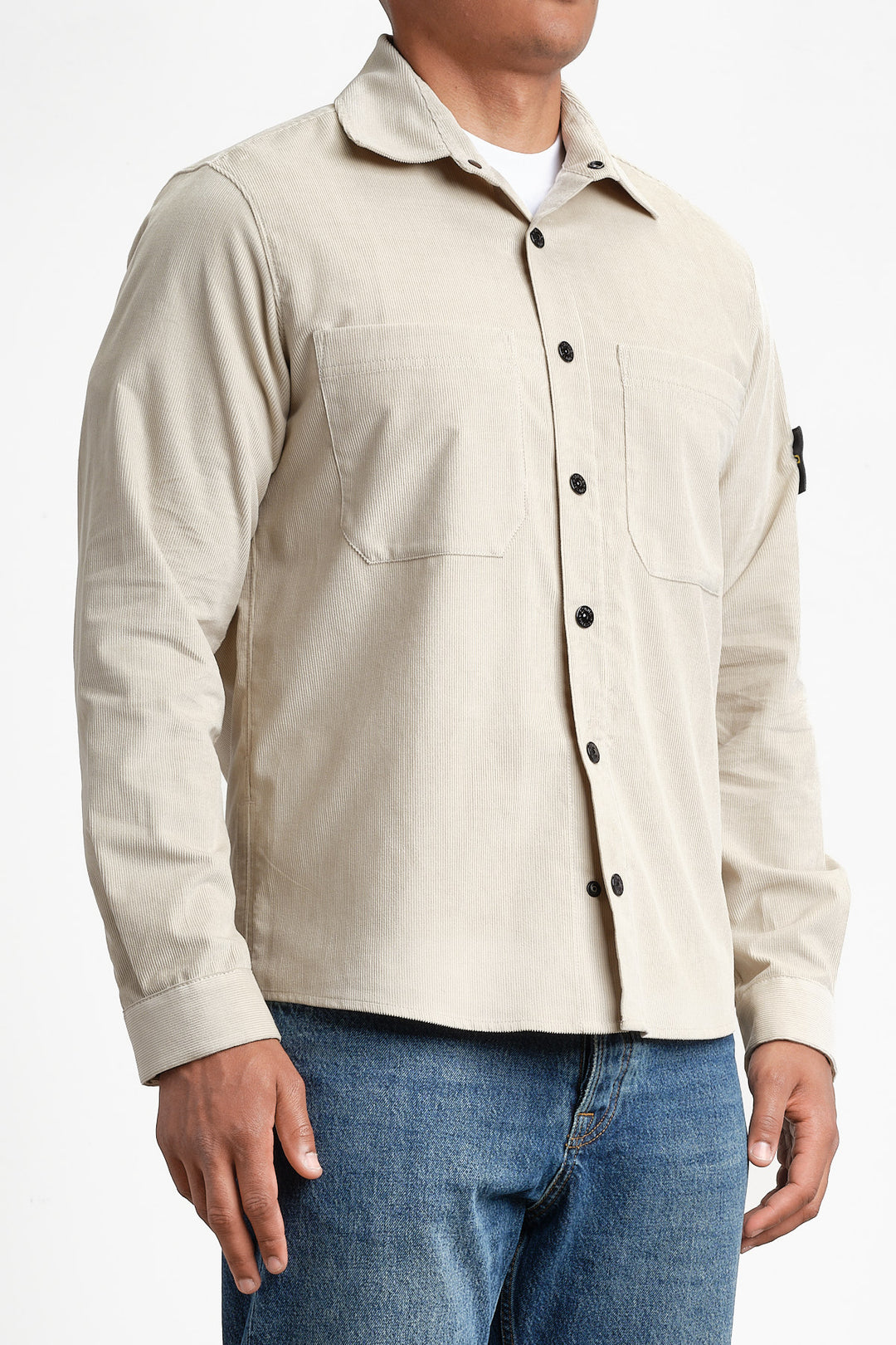 Cotton Micro Corduroy Overshirt SAND