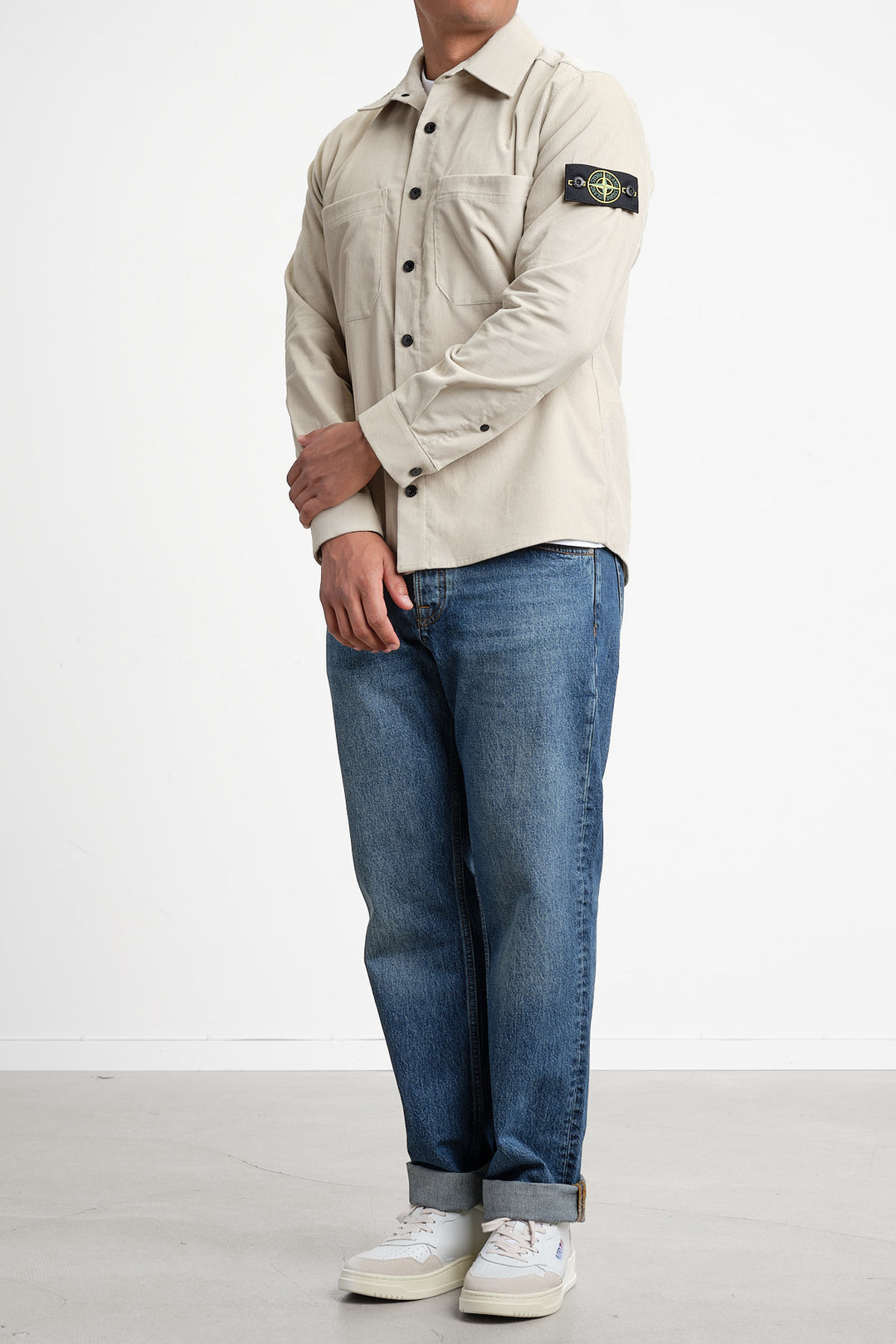 Cotton Micro Corduroy Overshirt SAND