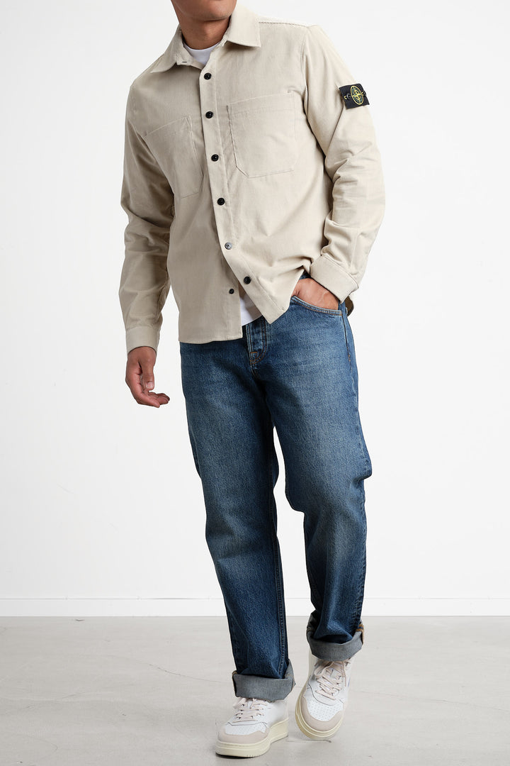 Cotton Micro Corduroy Overshirt SAND