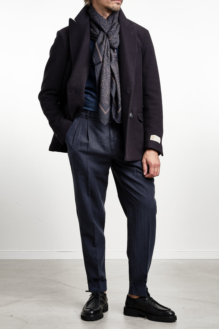 Brando Cashmere Blazer Dark Navy – Massimo Alba, helbild med scarf
