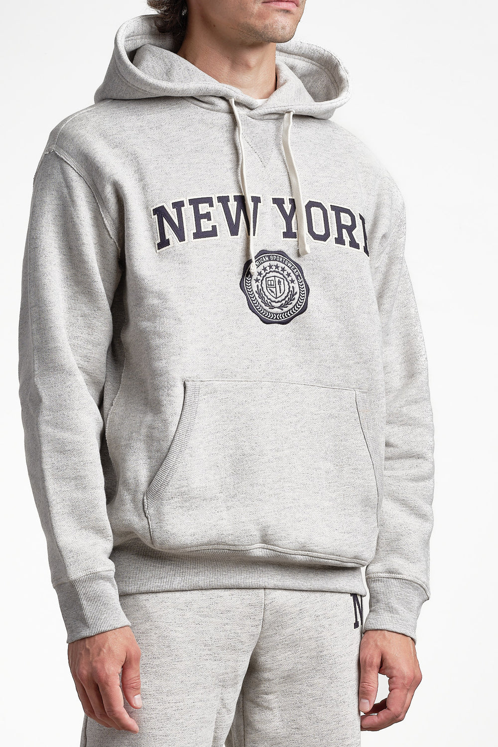 Graphic Sweat Hoodie Grey melange – Gant, detaljbild av tryck