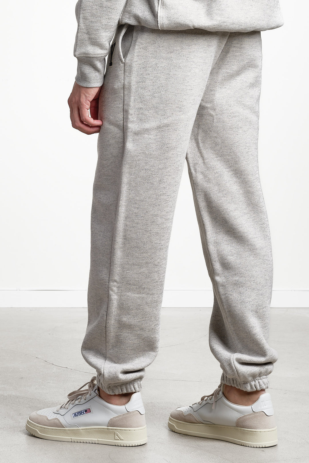 Graphic Sweat Pants Grey melange – Gant, bakifrån