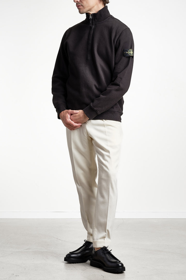 Brushed Fleece Long Sleeve Polo Black – Stone Island, helbild