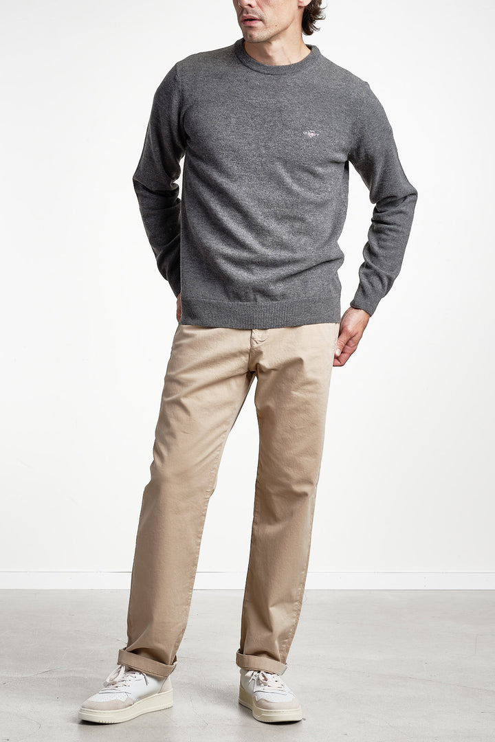 Superfine Lambswool Crewneck Charcoal Melange – GANT, helbild