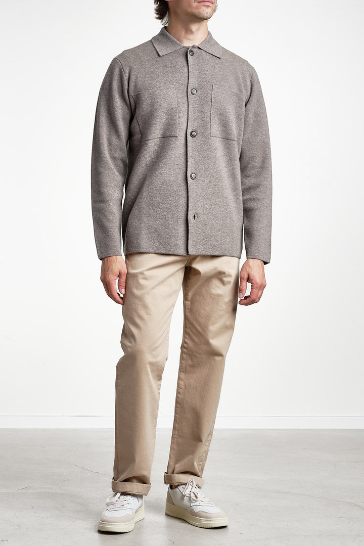 Wool Cashmere Knit Overshirt Beige – Filippo de Laurentiis, helbild