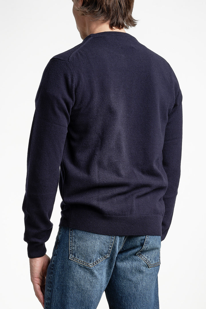 Superfine Lambswool Crewneck Marine – GANT, framifrån sida