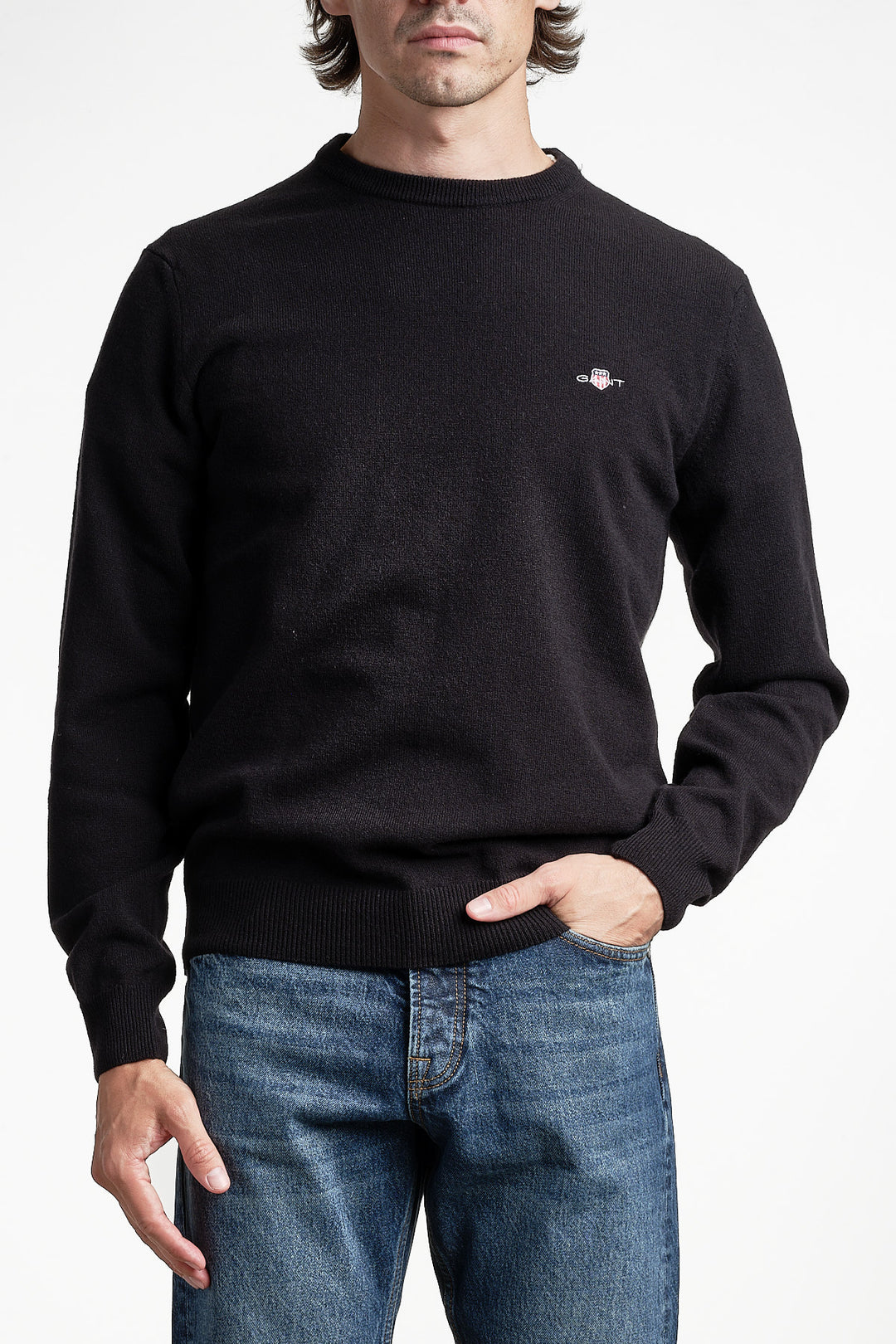 Superfine Lambswool Crewneck Black – GANT, sidan