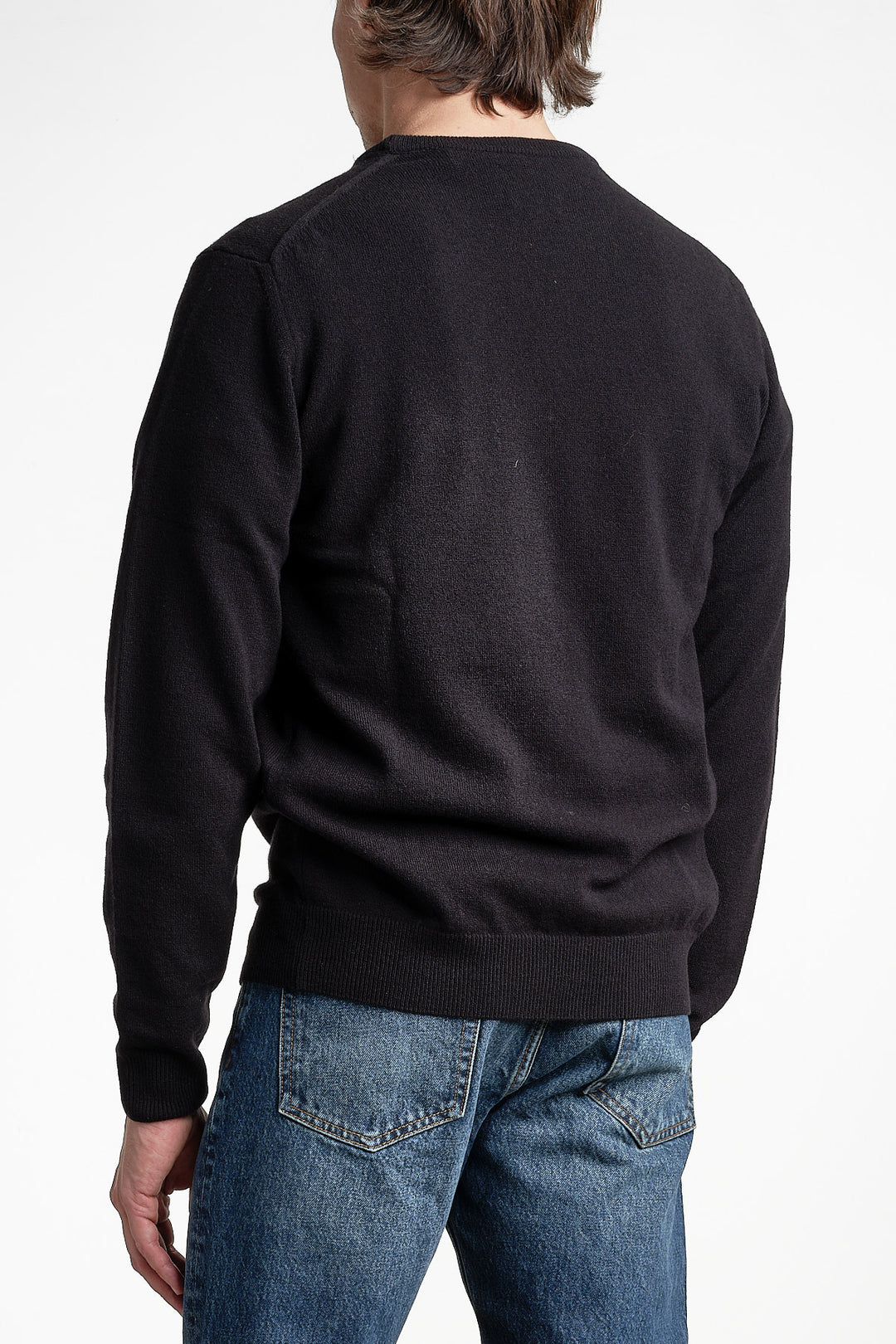 Superfine Lambswool Crewneck Black – GANT, bakifrån