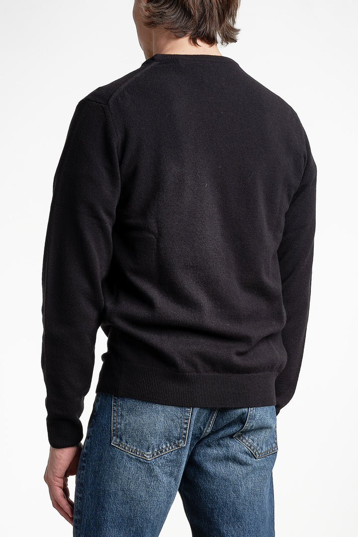 Superfine Lambswool Crewneck Black – GANT, bakifrån