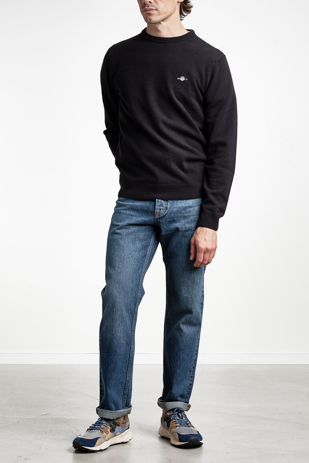 Superfine Lambswool Crewneck Black – GANT, helbild