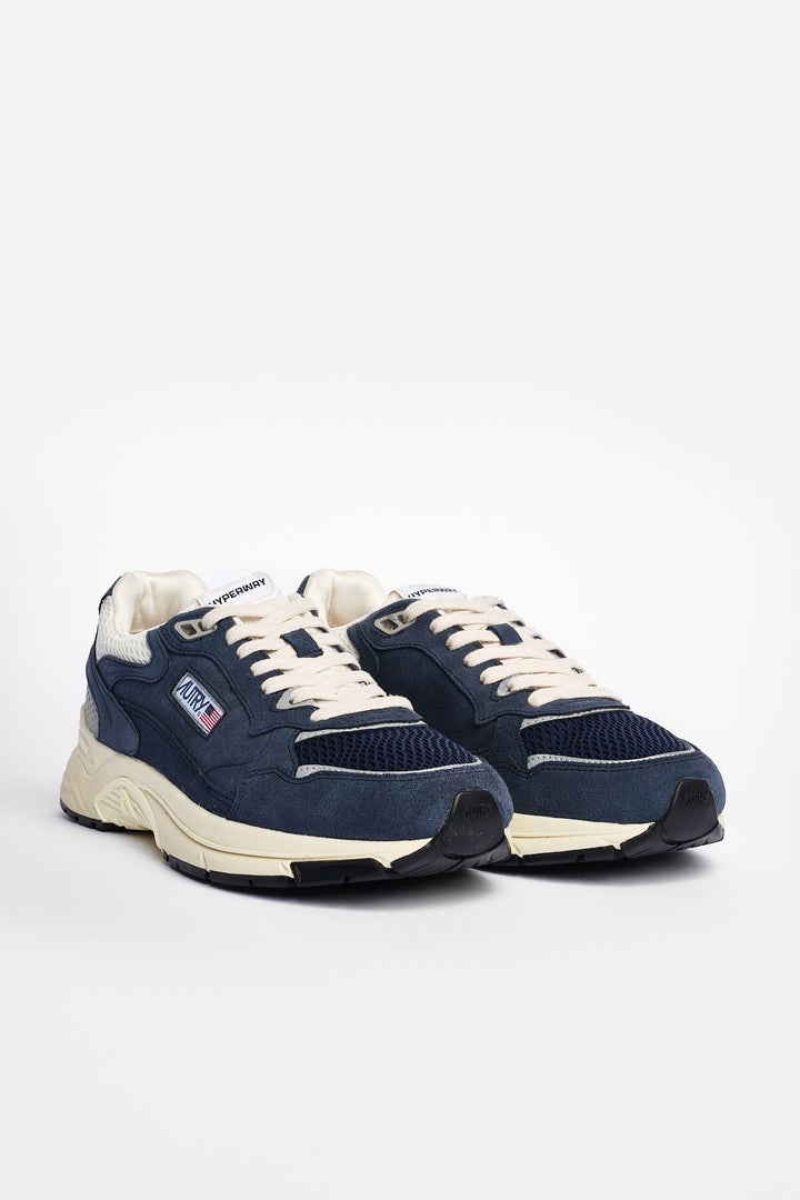 Hyperway Low Man Suede/Mesh Sneaker Bluette/Silver