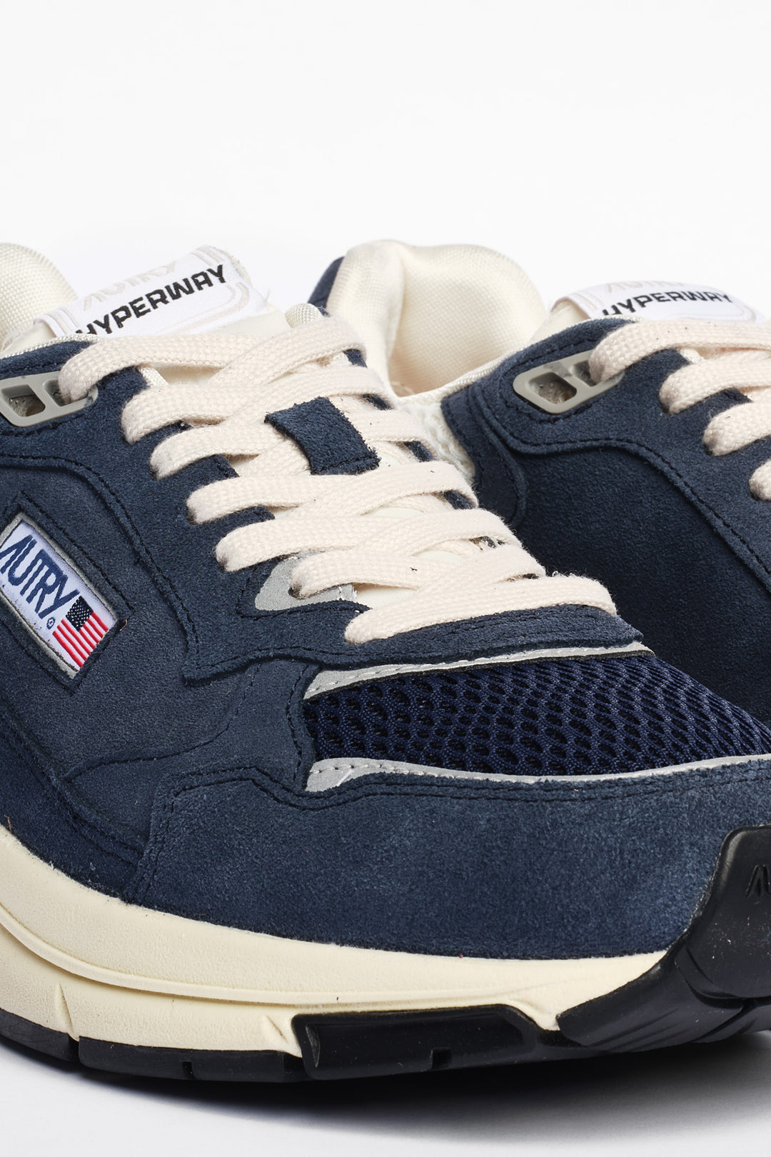 Hyperway Low Man Suede/Mesh Sneaker Bluette/Silver