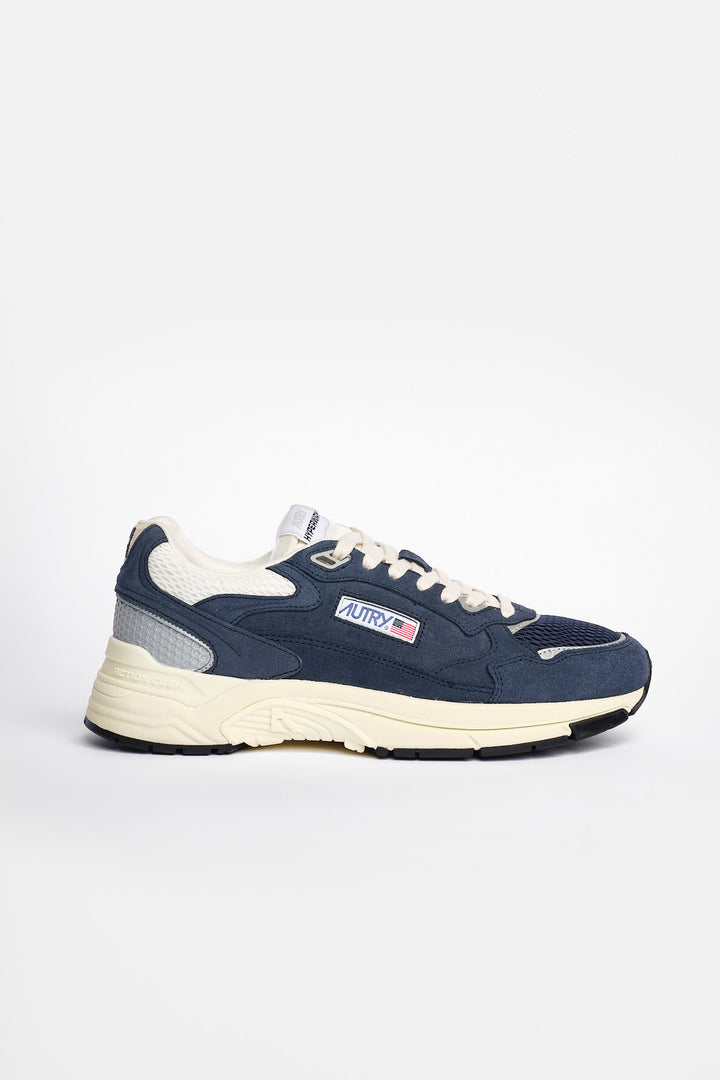 Hyperway Low Man Suede/Mesh Sneaker Bluette/Silver