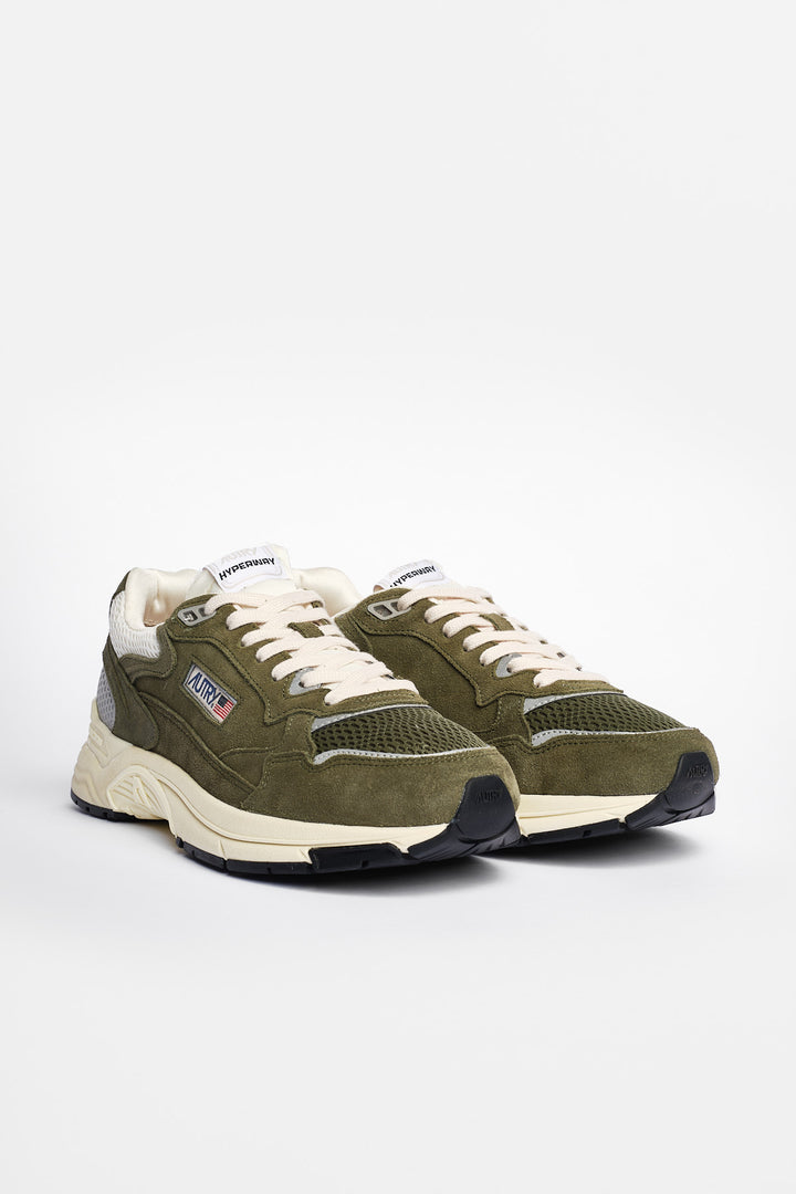 Hyperway Low Man Suede/Mesh Sneaker Salvia/Marshmallow