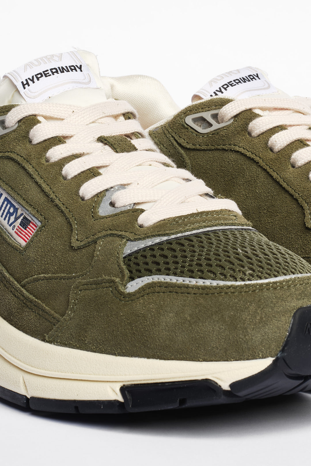 Hyperway Low Man Suede/Mesh Sneaker Salvia/Marshmallow