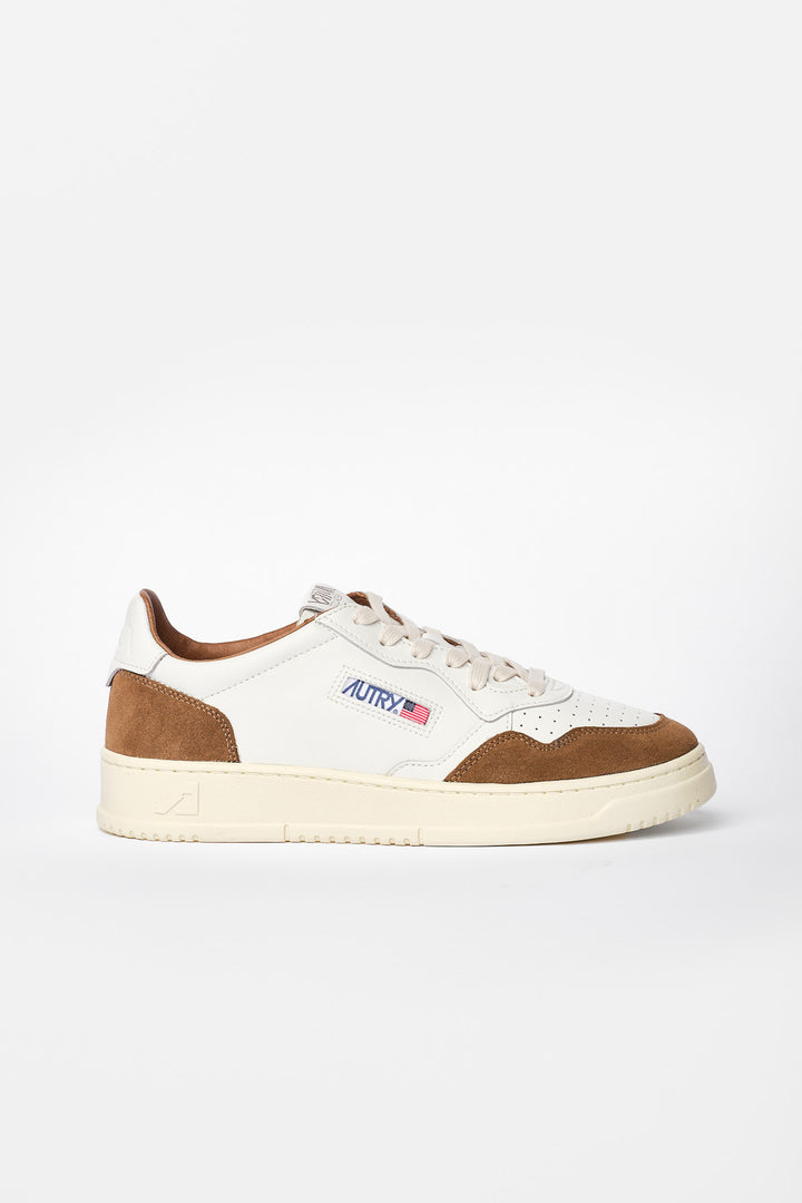Medalist Low Man Softleather/Suede White/Tabacco