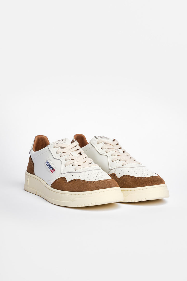 Medalist Low Man Softleather/Suede White/Tabacco