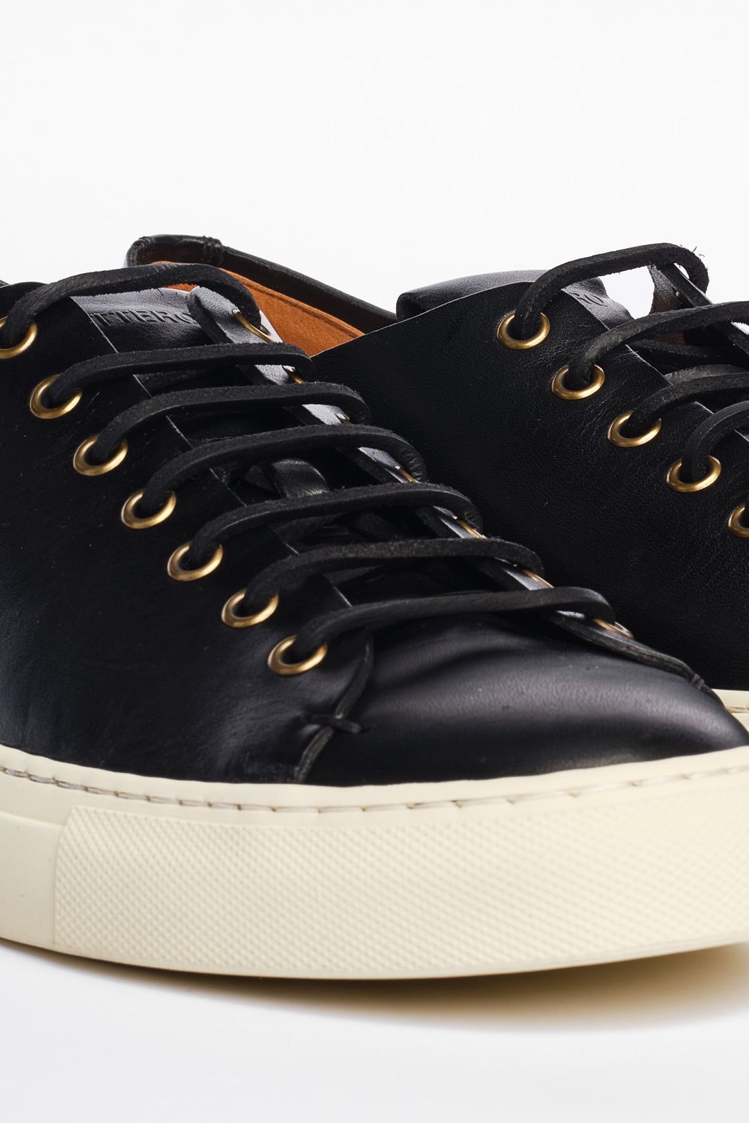Klassisk Tanino Lædersneaker Sort