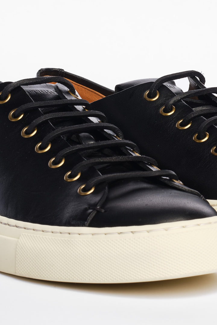 Klassisk Tanino Lædersneaker Sort