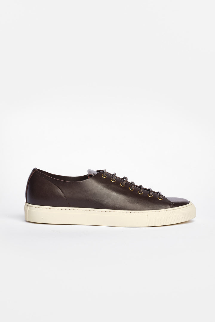Klassisk Tanino Lædersneaker Mørkebrun