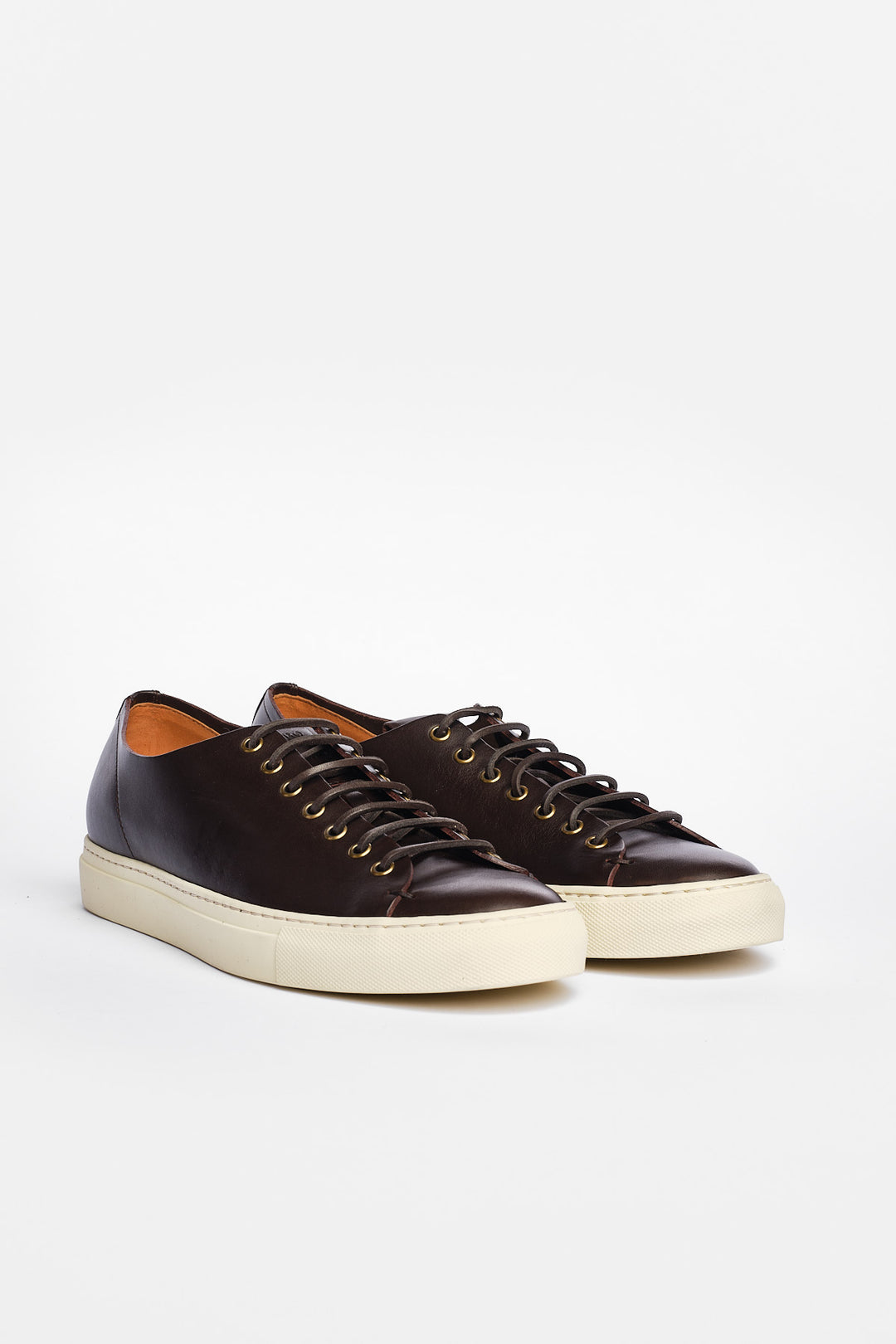 Klassisk Tanino Lædersneaker Mørkebrun