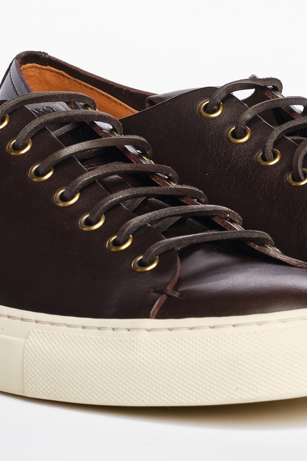 Klassisk Tanino Lædersneaker Mørkebrun