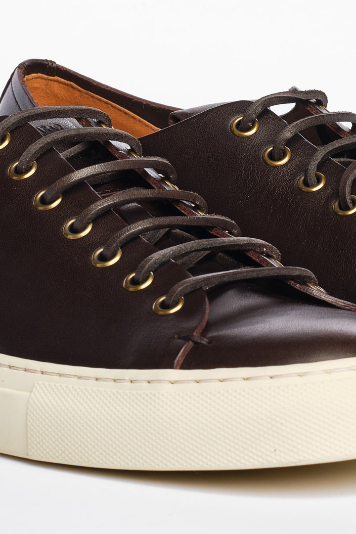 Klassisk Tanino Lædersneaker Mørkebrun