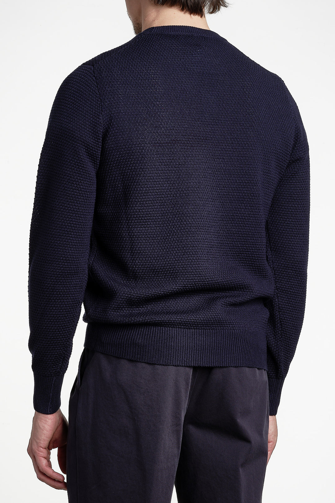 Grana Di Riso Crewneck Sweater Blue/Navy – Jupiter, bakifrån