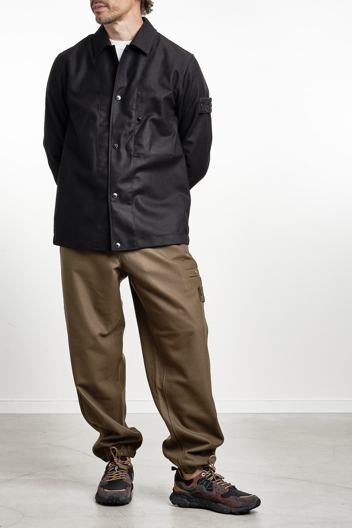Ghost Piece Flannel Overshirt Black – Stone Island, helbild
