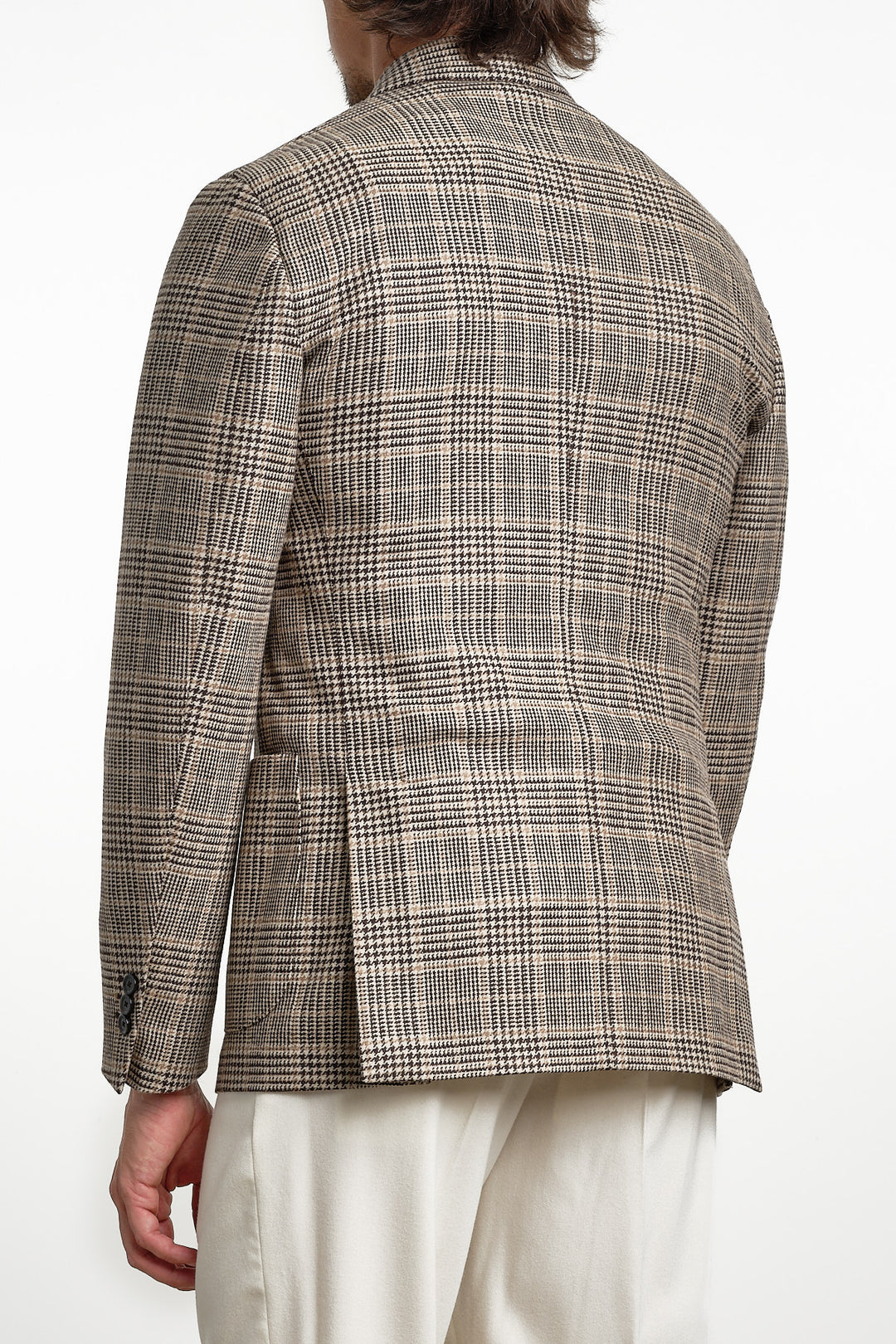 Single Breasted Check Blazer Multi – Lardini, bakifrån