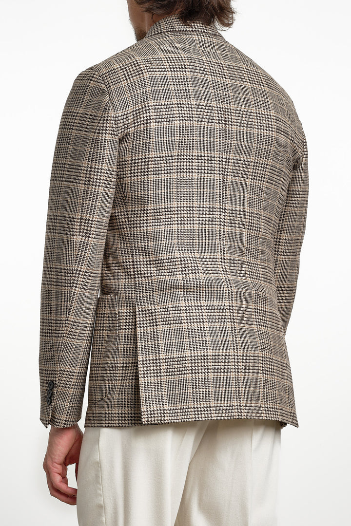 Single Breasted Check Blazer Multi – Lardini, bakifrån