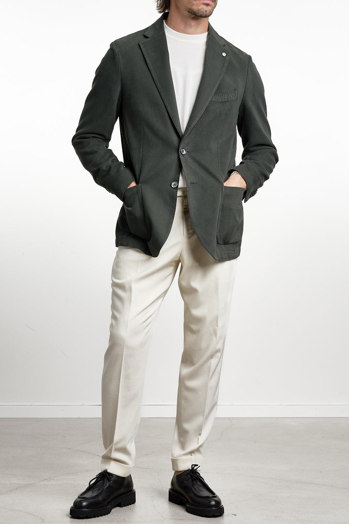 Cotton Cashmere Garment Dyed Blazer Green – L.B.M. 1911, helbild