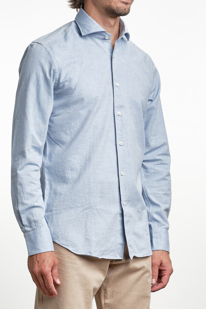 Yarn Dyed Flannel Shirt Light Blue – Xacus, sidan