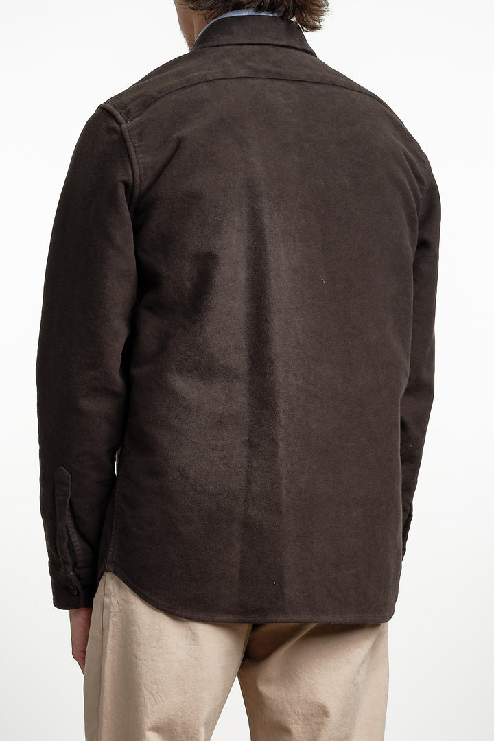 Moleskin UT Overshirt Brown – Aspesi, bakifrån