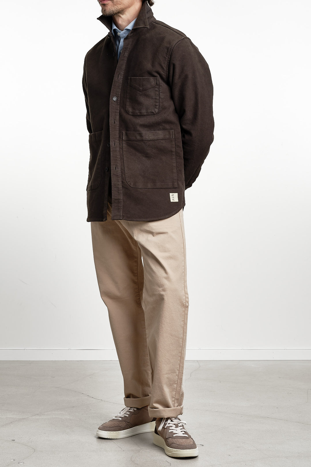 Moleskin UT Overshirt Brown – Aspesi, helbild