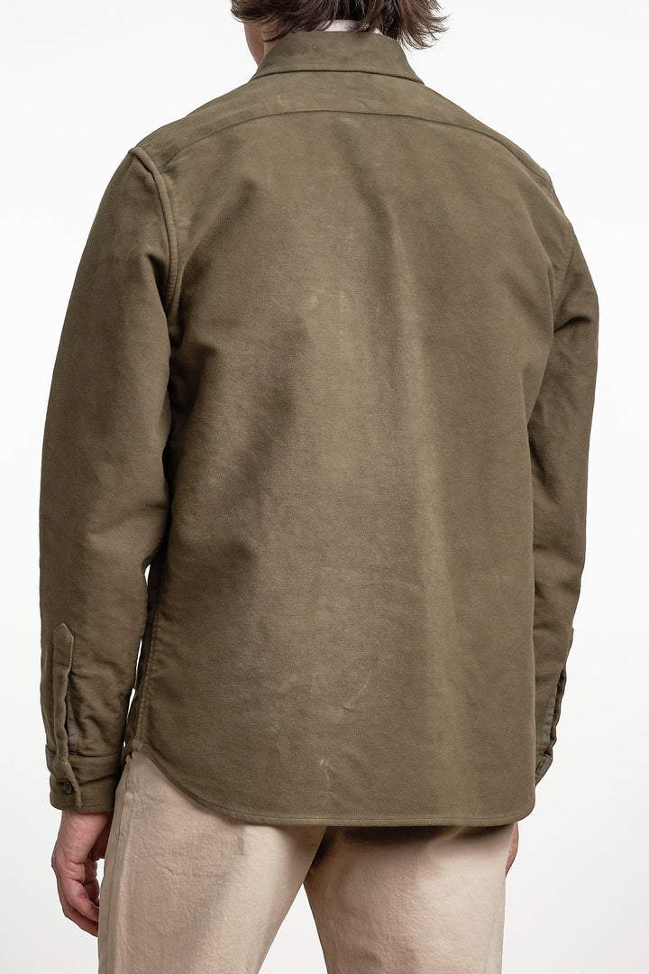 Moleskin UT Overshirt Green – Aspesi, bakifrån
