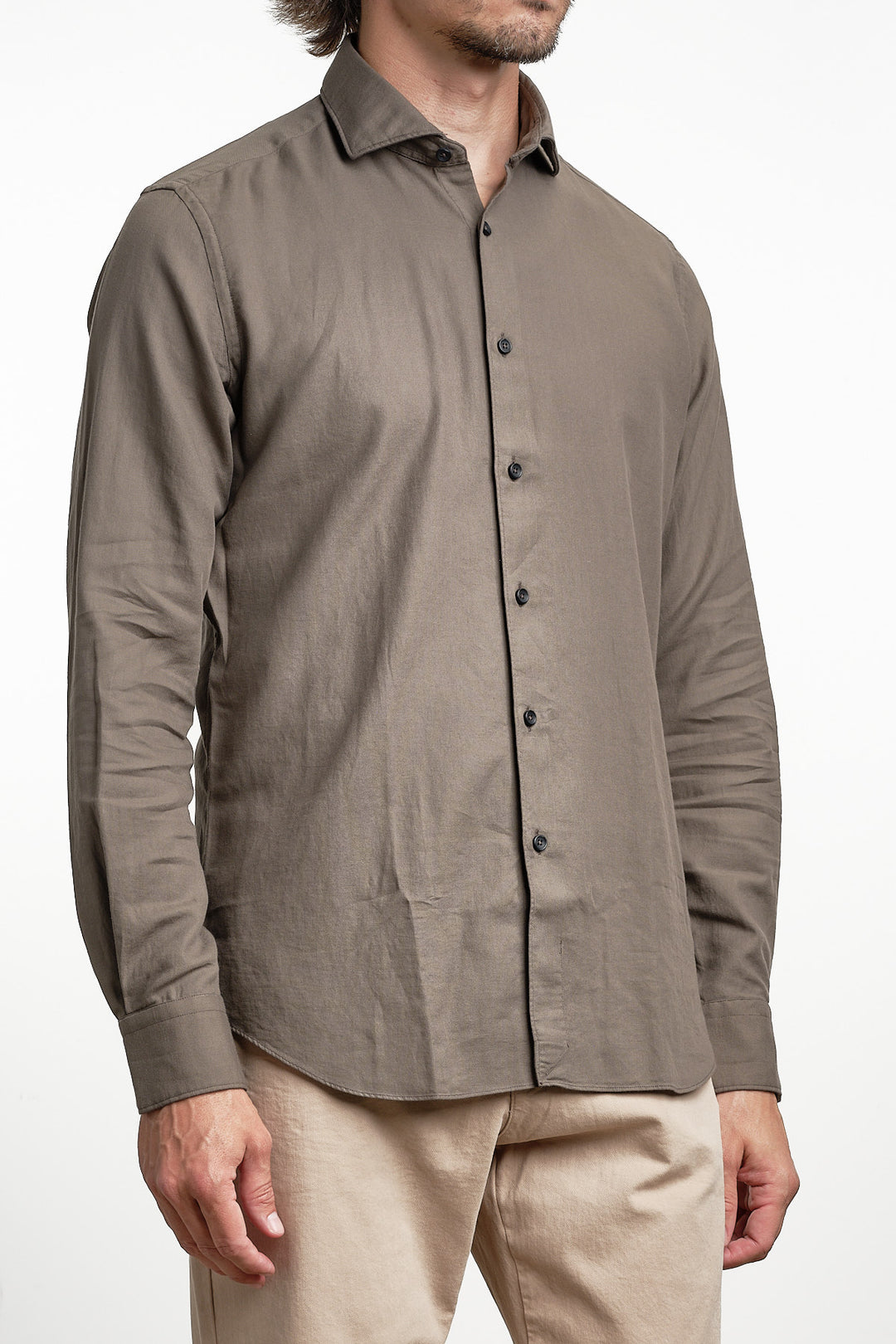 Luxury Garment Dyed Flannel Shirt Brown – Xacus, sidan