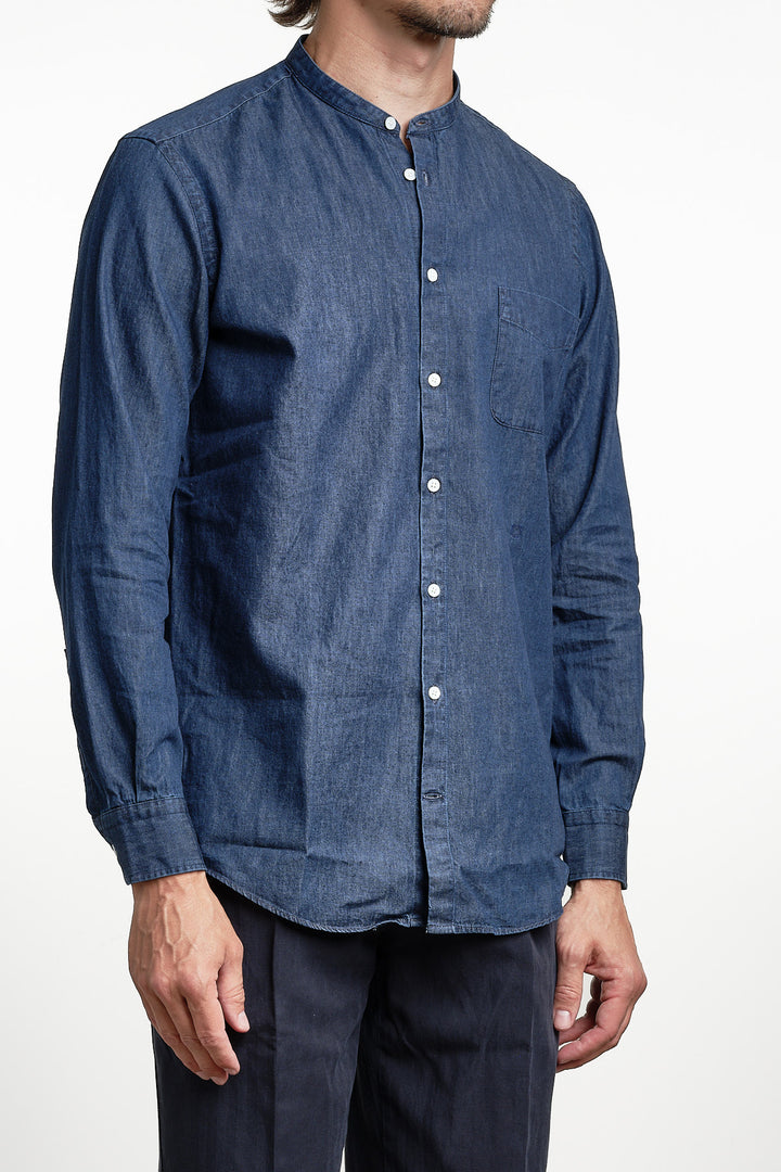 Noto 2 Chambray Shirt Denim – Massimo Alba, sidan