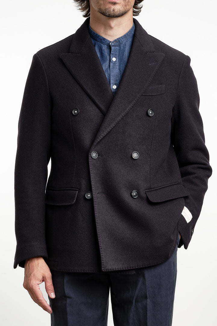 Brando Cashmere Blazer Dark Navy – Massimo Alba, framifrån