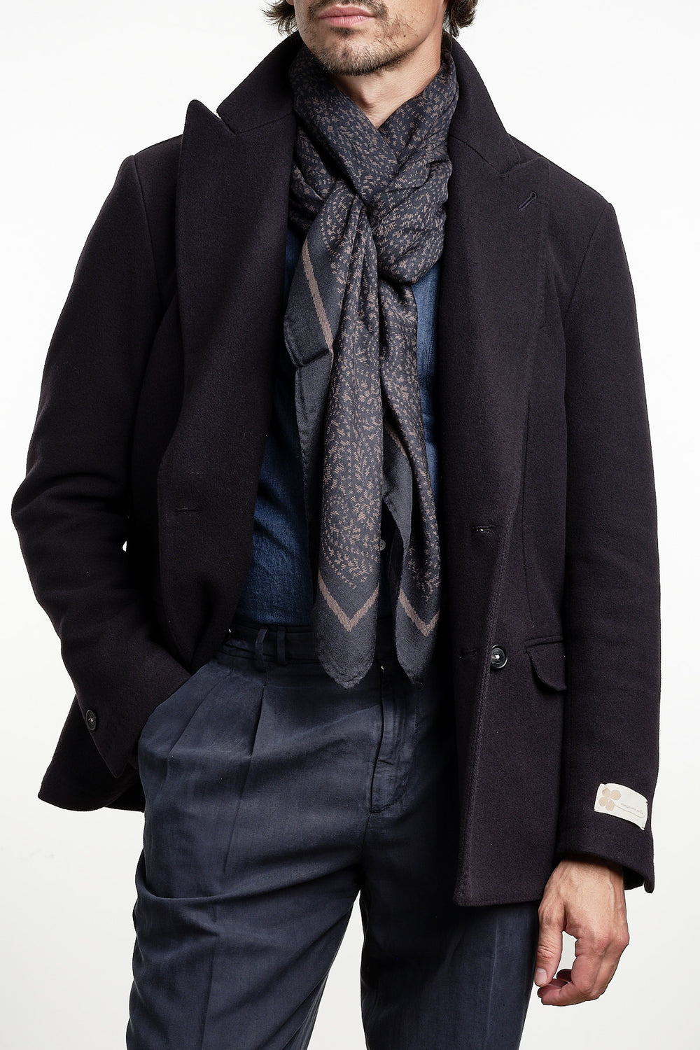 Stole Cashmere Silk Scarf Multi – Massimo Alba, närbild